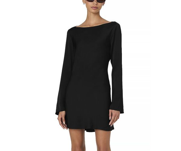 フレンチコネクション レディース トップス ワンピース ミニ サテン FRENCH CONNECTION Ennisatin Bell Sleeve Mini Dress Black ブラック