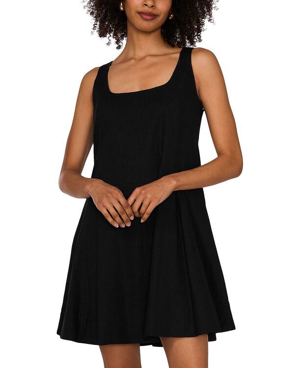 ワンステイト レディース トップス ワンピース 1STATE Scoop Neck Full Circle Dress Rich Black ブラック