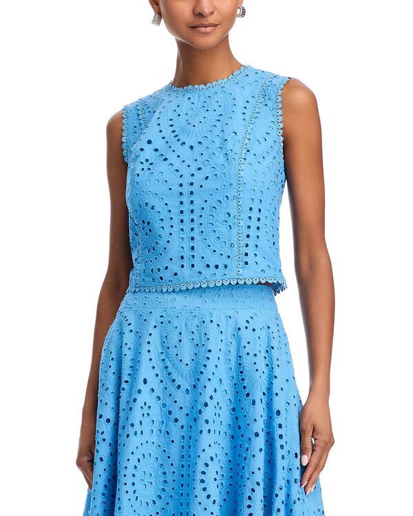 アクア レディース トップス シャツ ノースリーブ AQUA Eyelet Sleeveless Top Exclusive Blue ブルー 19,695円