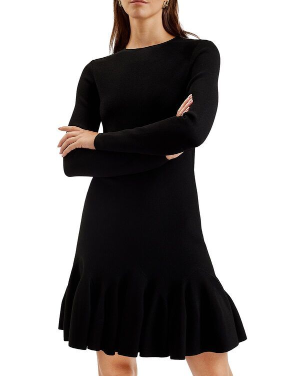 テッドベーカー レディース トップス ワンピース ミニ Ted Baker Loiss Long Sleeve Mini Dress Black ブラック