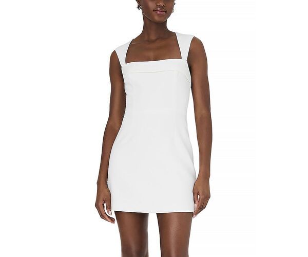 フレンチコネクション レディース トップス ワンピース ミニ FRENCH CONNECTION Whisper Square Neck Mini Dressummer White ホワイト