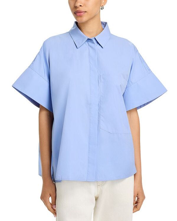 コー レディース トップス シャツ CO Button Front Shirt Blue ブルー
