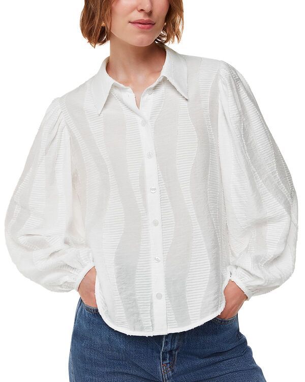 ホイッスルズ レディース トップス シャツ Whistles Hannah Textured Shirt White ホワイト