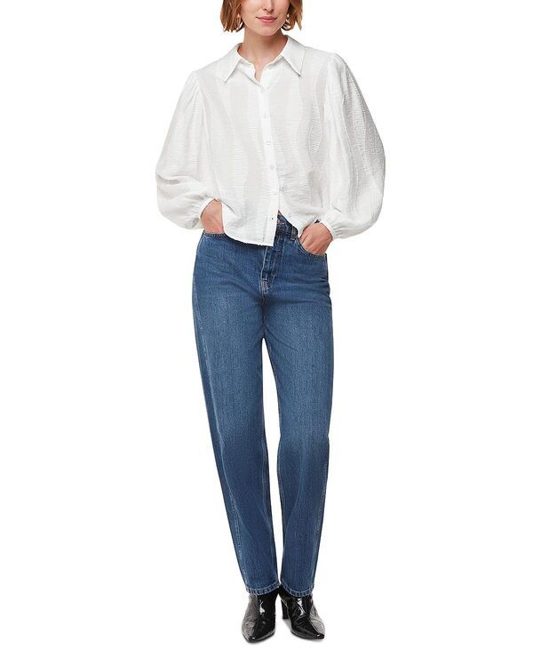 ホイッスルズ レディース トップス シャツ Whistles Hannah Textured Shirt White ホワイト