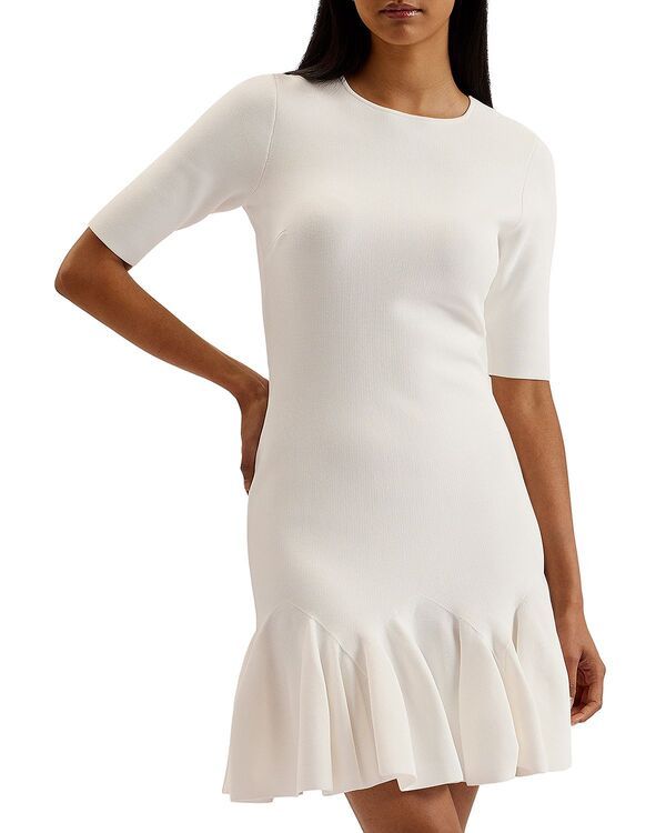 テッドベーカー レディース トップス ワンピース ミニ Ted Baker Alzann Mini Skater Dress Ivory アイボリー