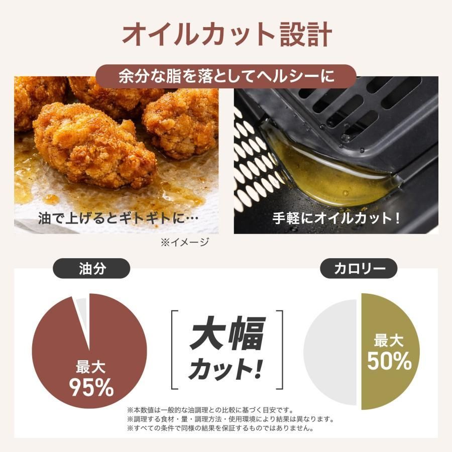 ノンフライヤー 大容量 レシピ本 家庭用 5L 2段 エアーフライヤー 電気