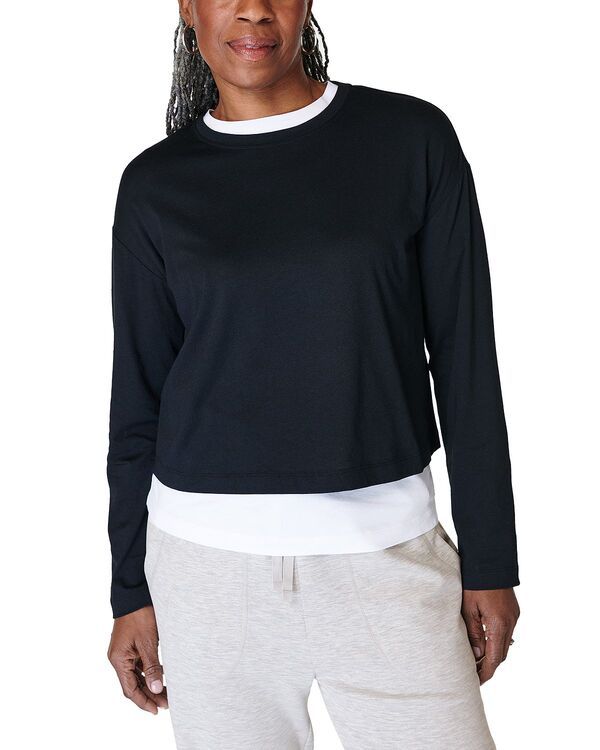 スウェッティベティ レディース トップス シャツ Sweaty Betty Essential Crop Top Black ブラック