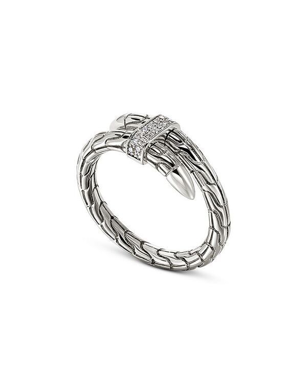 ジョン・ハーディー レディース アクセサリー リング JOHN HARDY Sterling Silver Spear Diamond Coil Ring Silver シルバー