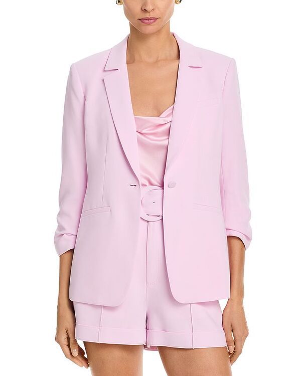 サンク セプト レディース アウター ジャケット・ブルゾン ギャザー ブレザー Cinq Sept Khloe RuchedCuff Blazer Soft Peony