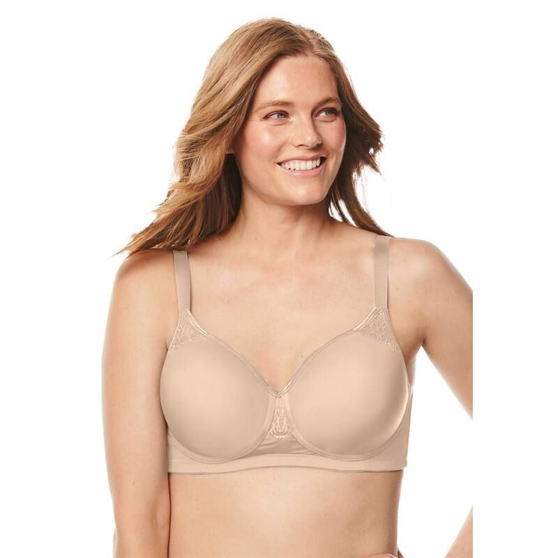コンフォート チョイス レディース アンダーウェア ブラジャー プラスサイズ Tシャツ Comfort Choice Womens Plusize StayCool Wireless TShirt Bra Beige ベージュ