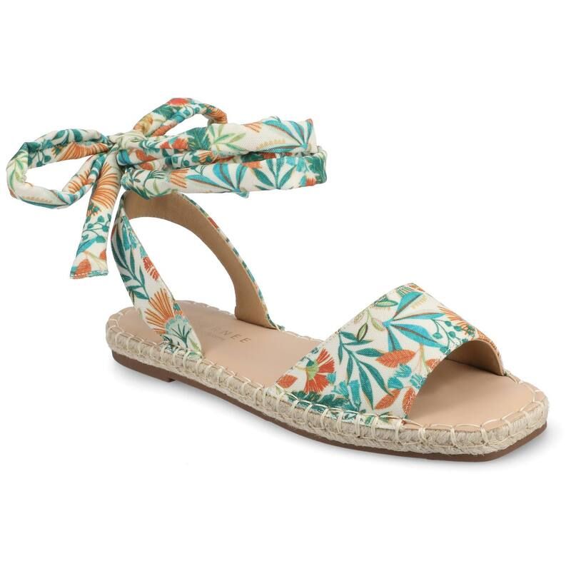 ジャーニー レディース シューズ サンダル Journeemelie Medium Wide Width Woven Espadrille Womens Flat Sandals Tropical