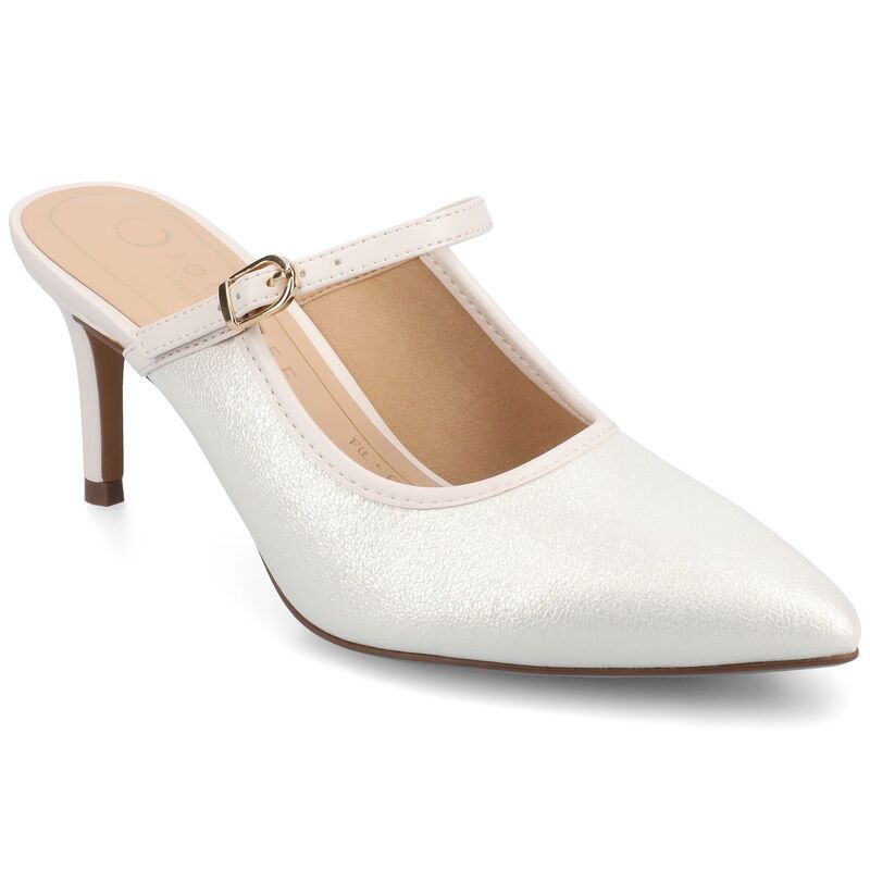 ジャーニー レディース シューズ パンプス ヒール Journee Tiffee Pointed Toe WomenslipOn Heels Bone Shimmer
