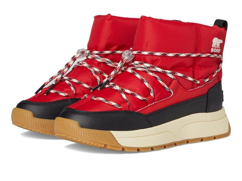 ソレル レディース シューズ ブーツ・レインブーツ SOREL Whitney III SlipOn Waterproof Bright RedBlac レッド
