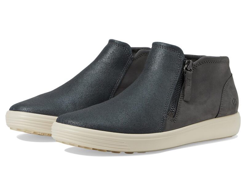 エコー レディース シューズ スニーカー ブーツ ECCO Soft 7 Low Cut Zip Bootie Silver Metallic シルバー