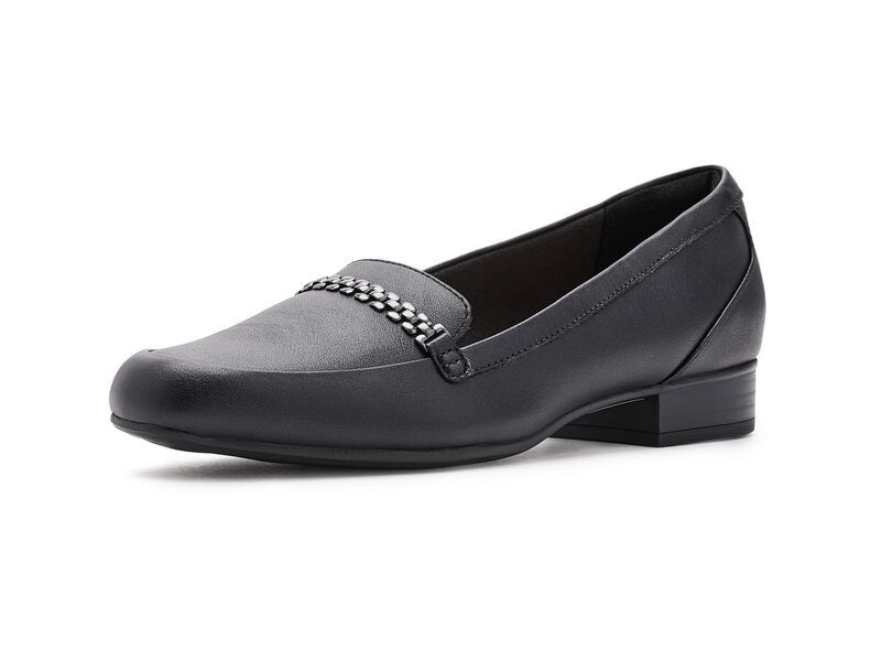 クラークス レディース シューズ スリッポン・ローファー Clarks Juliet Mia Black Leather ブラック