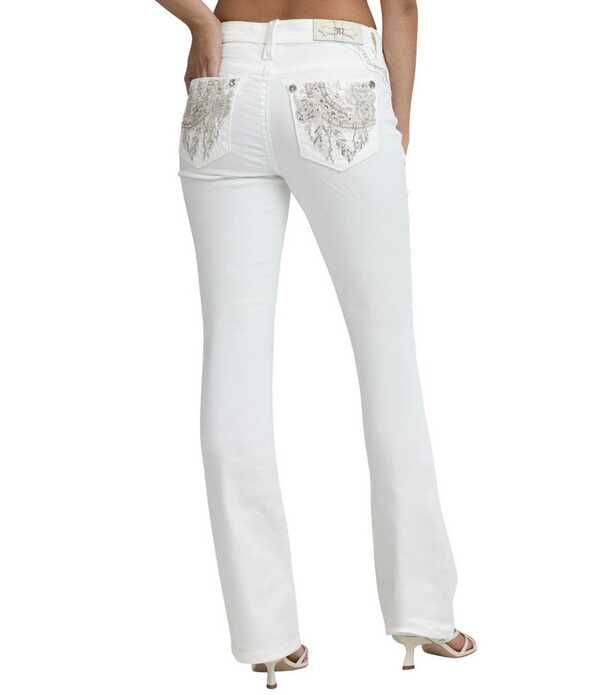 ミスミー レディース ボトムス デニムパンツ ブーツカット ブーツ ジーンズ Miss Me Mid Rise Dream Catcher Bootcut Jeans White ホワイト