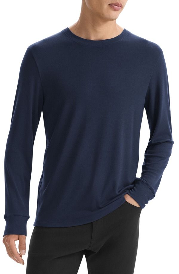 セオリー メンズ トップス Tシャツ Theory Essentialong Sleeve TShirt Baltic Xhx
