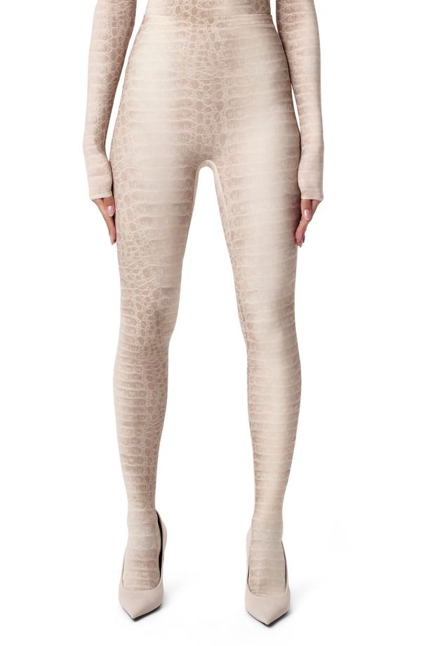 ネイキッドワードローブ レディース ボトムス カジュアルパンツ プリント レギンス Naked Wardrobe Printoe Leggings Bone Crocodile 21,360円