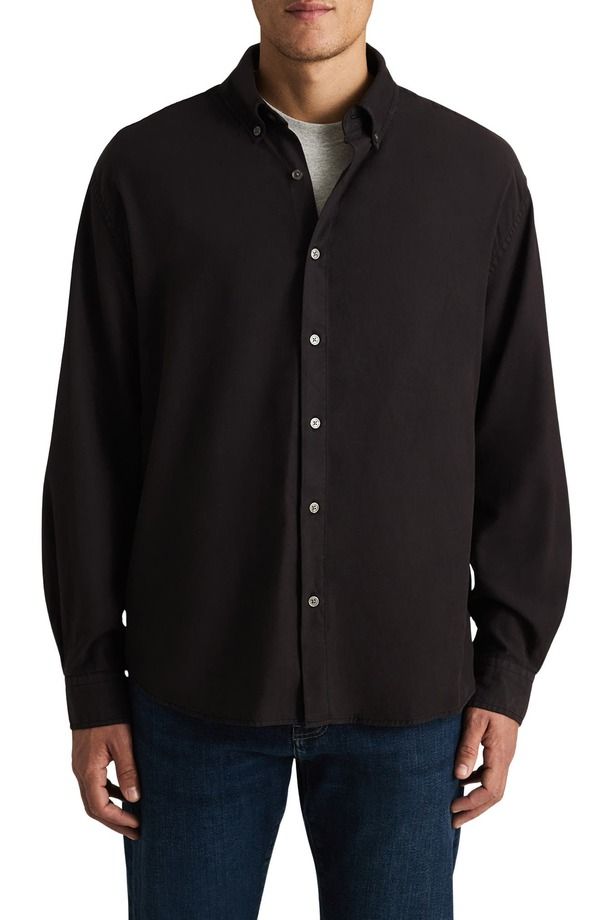 マーヴィ ジーンズ メンズ トップス シャツ ボタンダウン Mavi Jeans One Pocket Button Down Shirt Black Bean ブラック