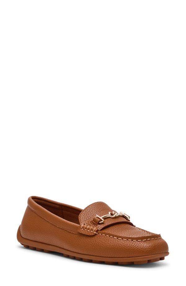 アンクライン レディース シューズ スリッポン・ローファー Anne Klein Hanna Bit Loafer Cognac