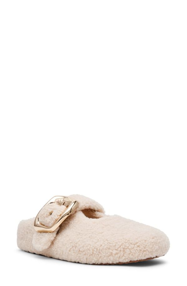 スティーブ マデン レディース シューズ パンプス Steve Madden Cloudy Faux Shearling Mule Natural