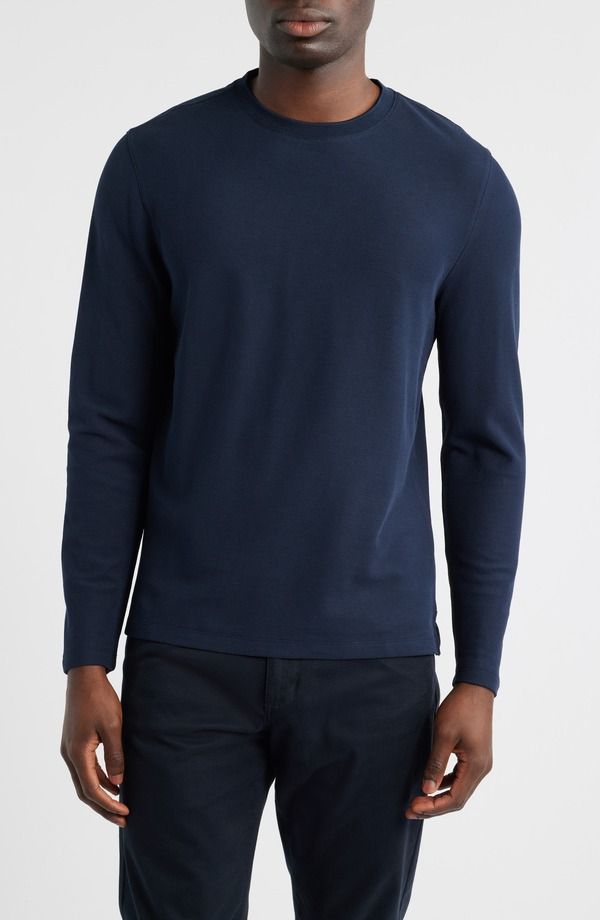 ロバートバラケット メンズ トップス シャツ コットン Robert Barakett Sorrellong Sleeve Cotton Blend TShirt Dark Caspian