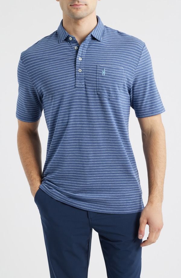 ジョニー オー メンズ トップス ポロシャツ johnnieO Ryan Stripe Polocean Cloud ストライプ