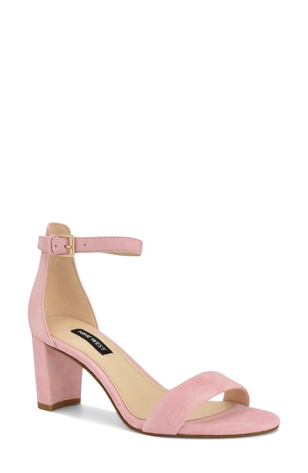 ナインウェスト レディース シューズ ヒール サンダル アンクル Nine West Pruce Ankle Strap Sandalight Pink Pink Suede ピンク
