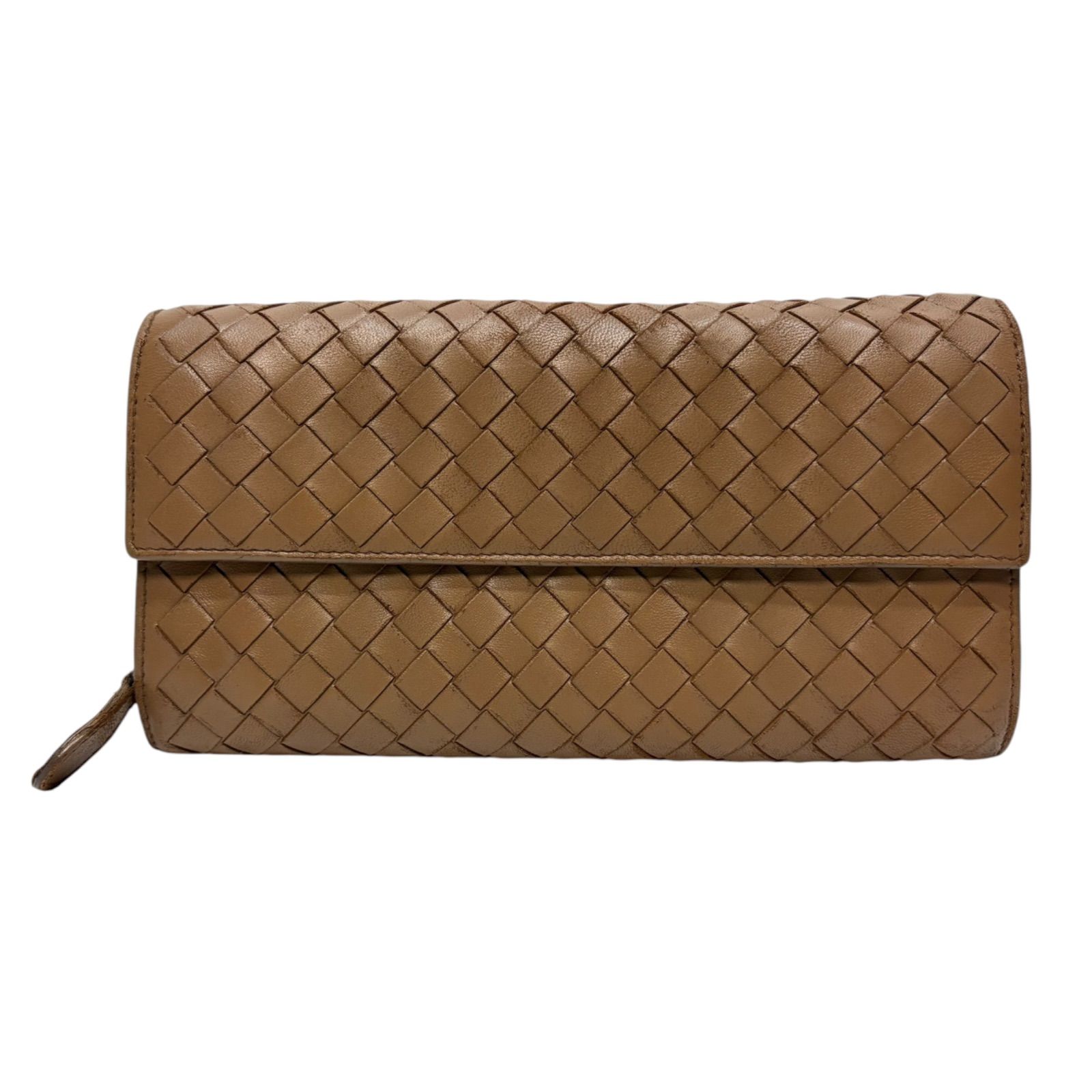 4408 BOTTEGA VENETA ボッテガヴェネタ 長財布 ブラウン イントレ 