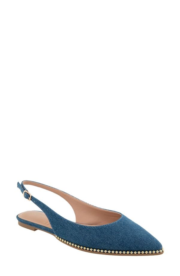 BCB ジェネレーション レディース シューズ パンプス BCBGeneration Valerie Slingback Pointed Toe Flat Dark Denim デニム