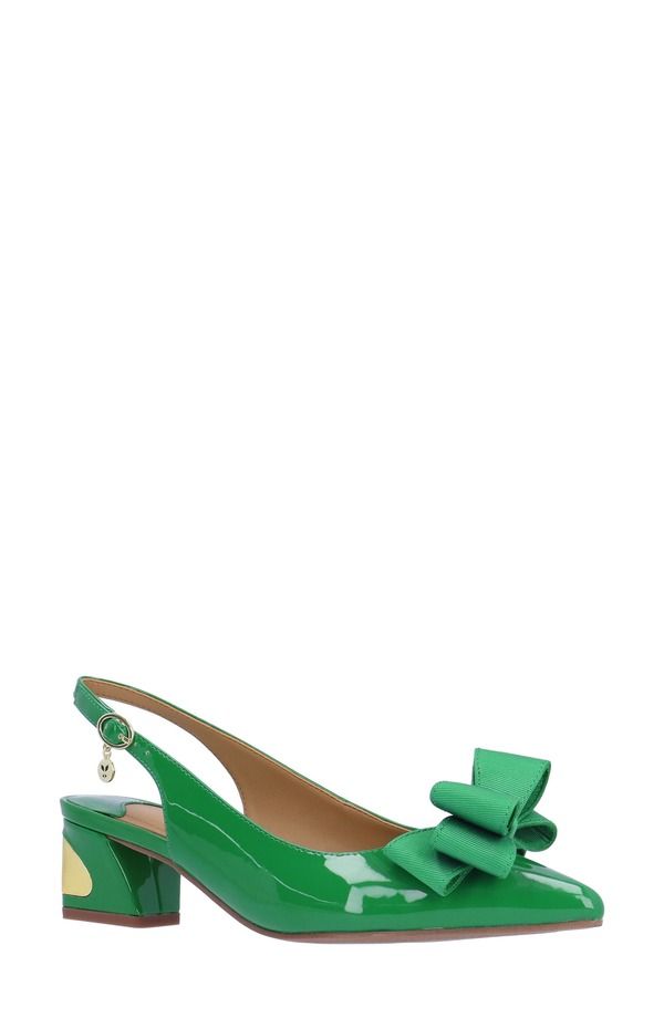 ジェイレニー レディース シューズ ヒール J Rene Kimma Slingback Pointed Toe Pump Green グリーン 20,286円