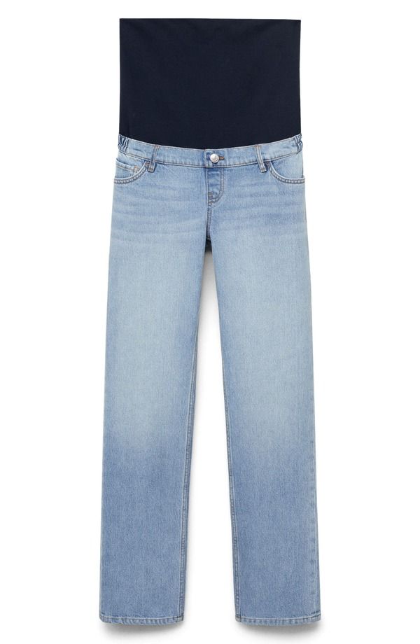 マンゴ レディース ボトムス デニムパンツ ストレート アンクル マタニティ ジーンズ MANGOver the Bump Ankle Straight Leg Maternity Jeans Medium Blue ブルー