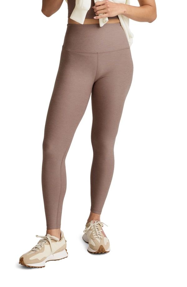 ビヨンドヨガ レディース ボトムス カジュアルパンツ ハイウエスト ミディ レギンス Beyond Yoga Caught in the Midi High Waist Leggings Rosey Taupe Heather ヘザー