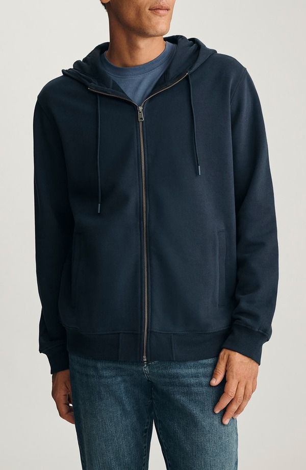マーヴィ ジーンズ メンズ アウター パーカー・スウェット リラックスフィット コットン Mavi Jeans Relaxed Fit Cotton Zip Hoodie Total Eclipse