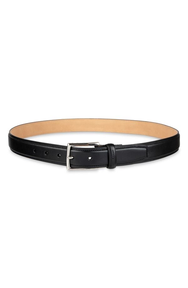 コールハーン メンズ アクセサリー ベルト レザー Cole Haan Burnishedge Leather Belt Black ブラック