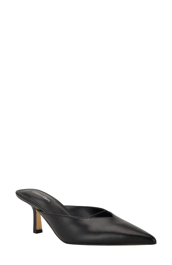 カルバンクライン レディース シューズ ヒール Calvin Klein Camily Pointed Toe Mule Black 003 ブラック