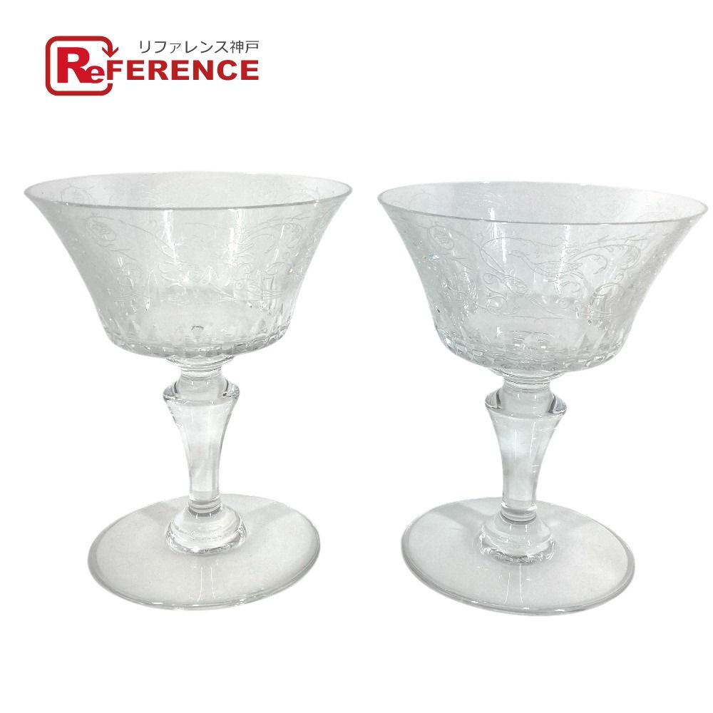 Baccarat バカラ お皿 プリンカップ ペア セット 2客 ガラス クリア