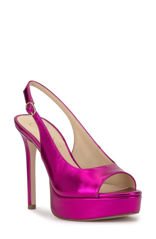 ジェシカシンプソン レディース シューズ ヒール プラットフォーム サンダル Jessica Simpson Sibilla Slingback Platform Sandal Bright Fuchsia フューシャ