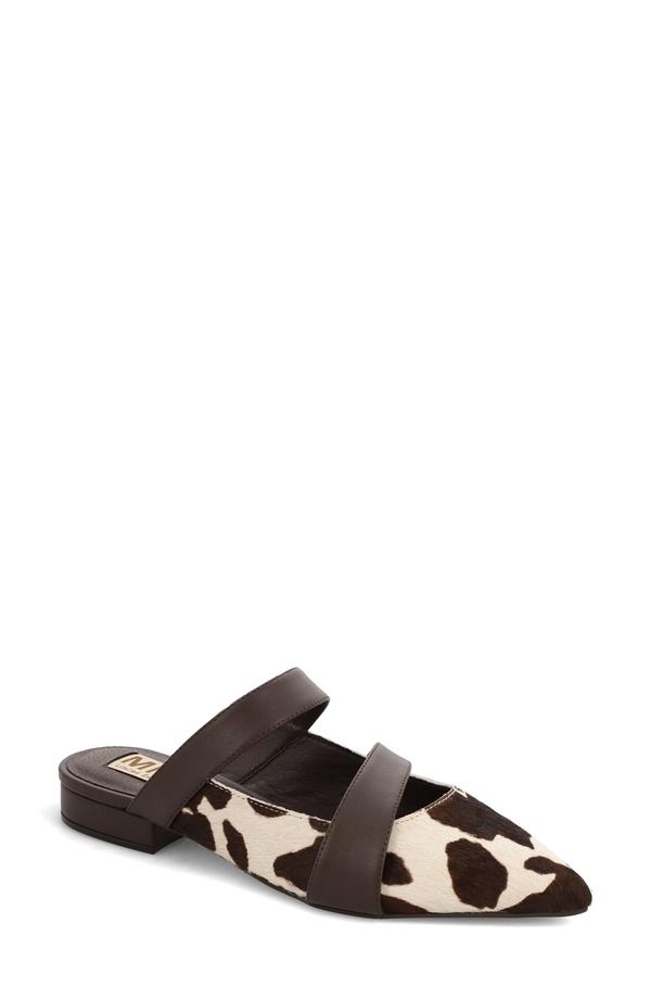 ミア レディース シューズ サンダル MIAbie Pointed Toe Mule Brown Cow Dark Brown ブラウン