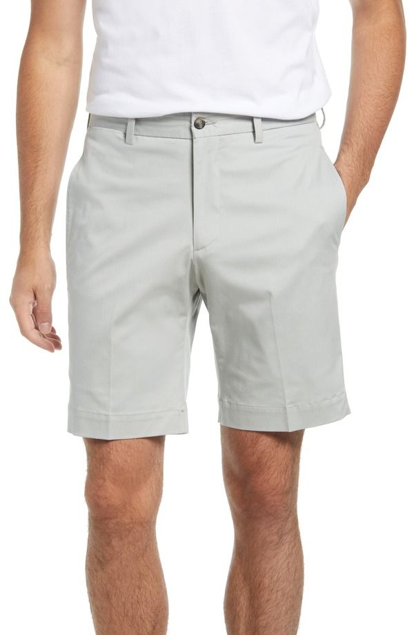 ベール メンズ ボトムス ハーフパンツ・ショーツ ショートパンツ Berle Charleston Khakis Flat Front Stretch Twill Shorts Light Grey グレー