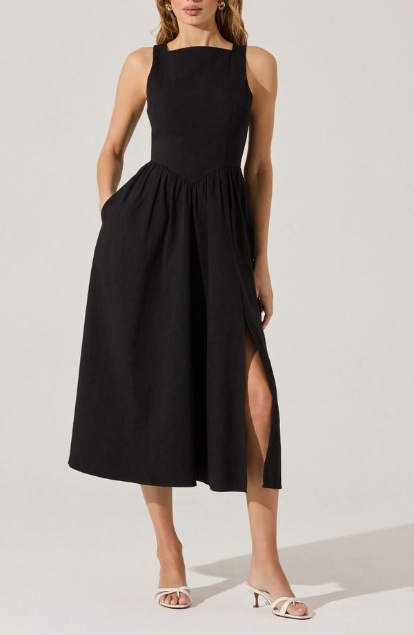アストール レディース トップス ワンピース A ライン ASTR the Label Bow Back ALine Dress Black ブラック