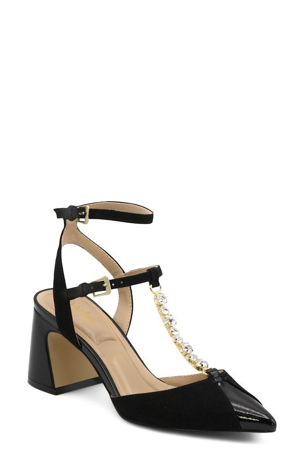 チャールズ・デイビッド レディース シューズ ヒール Charles by Charles David Aki Crystal TStrapump Black ブラック