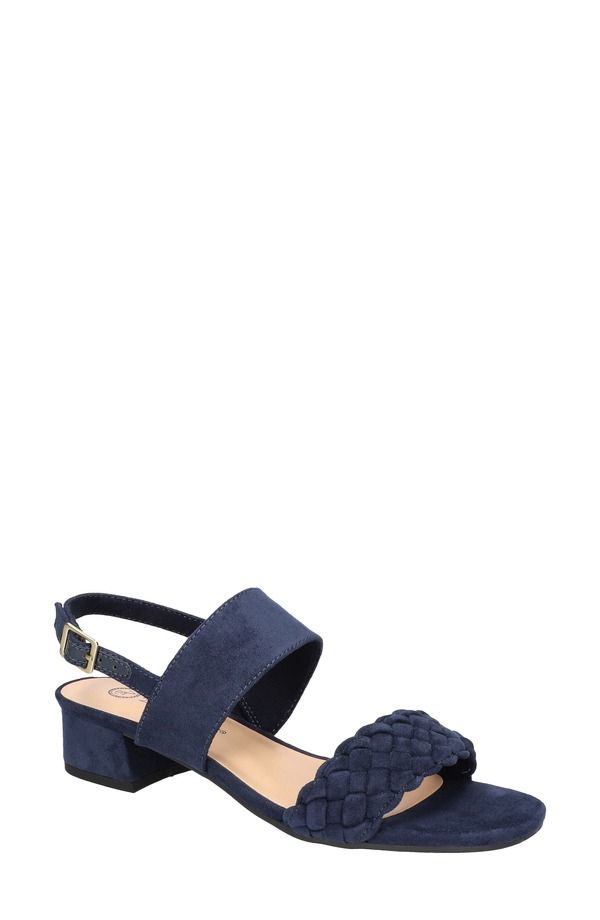 ベラヴィータ レディース シューズ ヒール サンダル Bella Vita Ellison Slingback Sandal Navy Suede ネイビー