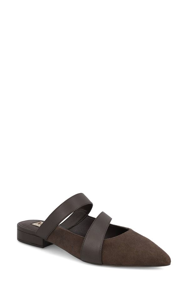 ミア レディース シューズ サンダル MIAbie Pointed Toe Mule Chocolate Dark Brown ブラウン