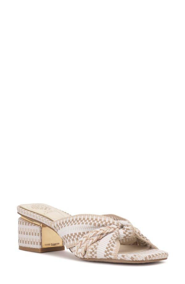 ヴィンスカムート レディース シューズ ヒール サンダル Vince Camuto Atemly Block Heel Sandal Ivory Multi アイボリー