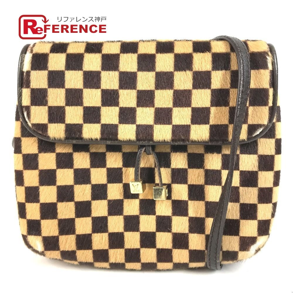 LOUIS VUITTON ルイヴィトン ショルダーバッグ ガゼル M92130 ハラコ ブラウン