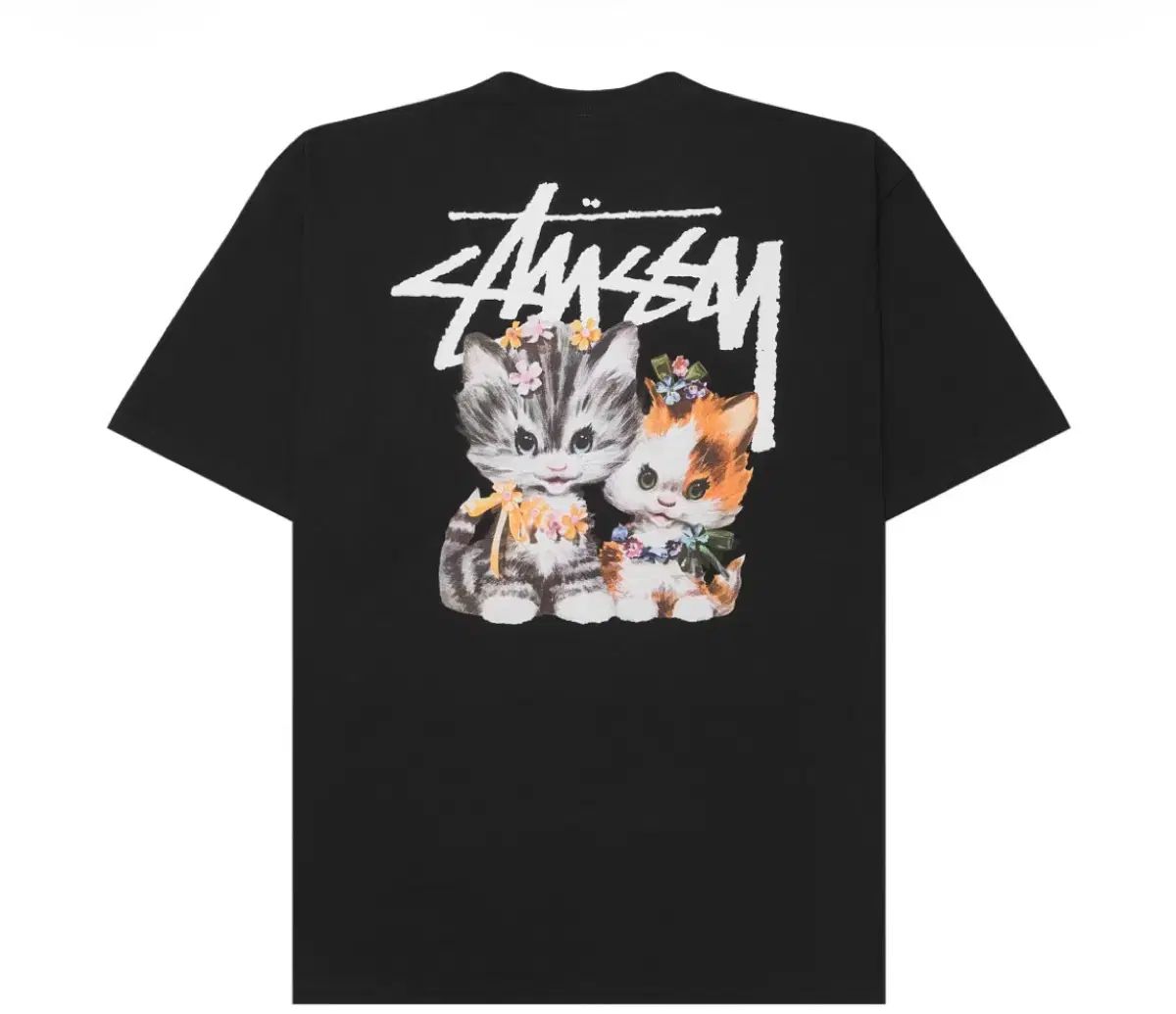 STUSSY ステューシー キットン 半袖 Tシャツ ブラック