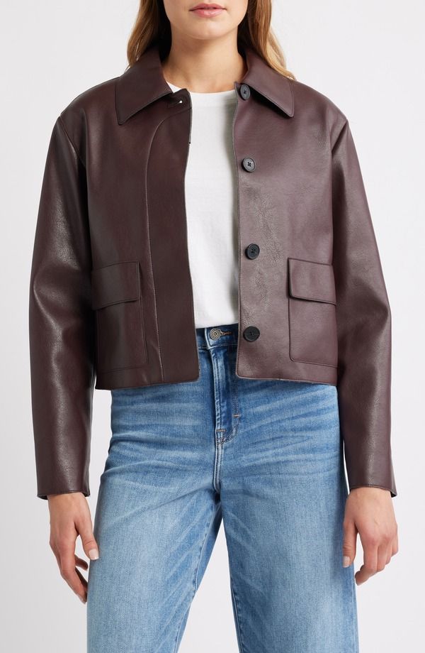 マンゴ レディース アウター ジャケット・ブルゾン レザー フェイクレザー MANGO Sabina Faux Leather Jacket Maroon マルーン