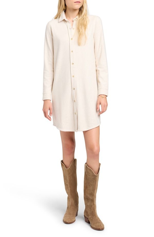 ファレティ レディース トップス ワンピース セーター シャツ Faherty Legend Sweater Shirtdress Off White オフホワイト