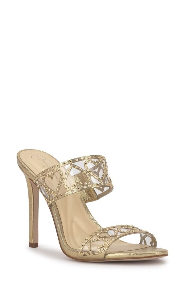 ジェシカシンプソン レディース シューズ サンダル Jessica Simpson Jovara Slide Sandal Gold Clear ゴールド